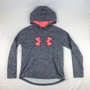 Under Armour Loose UA Storm Cold Gear Sweatshirt Womens Small Blue Pink Hoodie